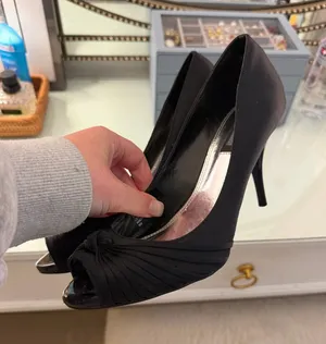 White House Black Market Satin Heels thumbnail 1