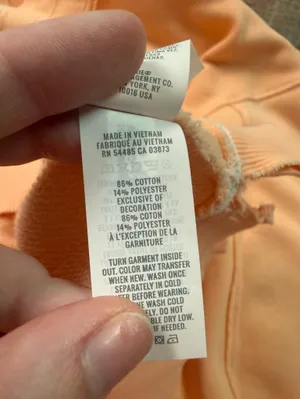 Aerie Starry Skies Open Neck Sweatshirt in Beach Peach Women’s Sz Medium Cotton thumbnail 6