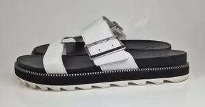 Sorel Women’s Roaming Buckle Slide Sandal In sea salt Size 9.5 thumbnail 1