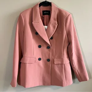 ✨ Deluc Women’s Salmon‎ Coral Sabrina Double Breasted Blazer Small NWT thumbnail 1