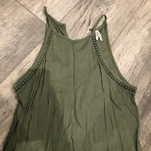 NWT Mudd Womens Small Tank Top Olive‎ Green Dress Midi Knee Length thumbnail 3