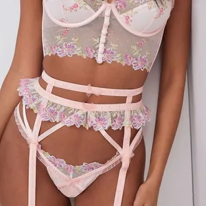 NWT For Love & Lemons April Bloom Garter Belt - Small thumbnail 10