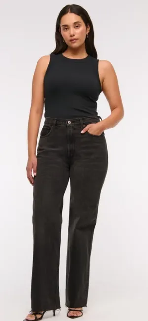 Abercrombie and Dutch the 90s relaxed Jean high rise size 28 thumbnail 1