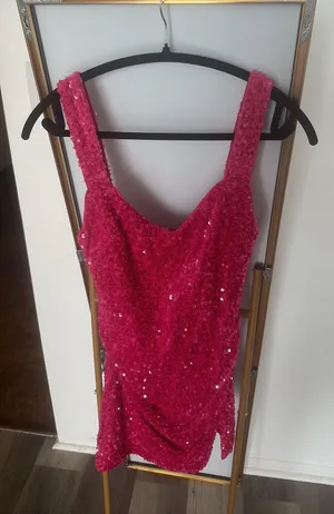 Princess Polly Centerfold Sequin Mini Dress Pink thumbnail 7