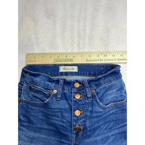 Madewell Cali Demi Boot Jeans Womens‎ Size 23 High Rise Button Fly Distressed thumbnail 13
