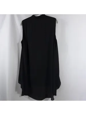VLD Black Sleeveless High Low Tunic Blouse Large thumbnail 8