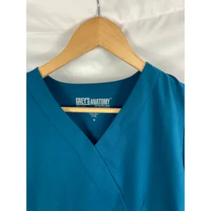 Greys Anatomy Blue Short Sleeve Pocket Scrub Top Size Medium thumbnail 2