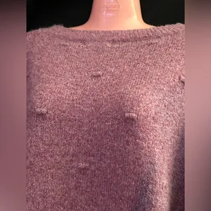 Newbury Kustom Women's Oversized Boat Neck Textured Pink Sweater SZ LG thumbnail 3