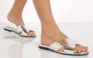 DV by Dolce Vit Metallic Slide Sandals thumbnail 1