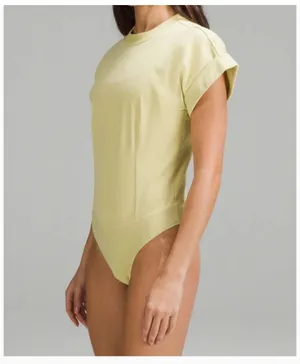 Lululemon Heavyweight Cotton T-Shirt Bodysuit Finch Yellow thumbnail 4