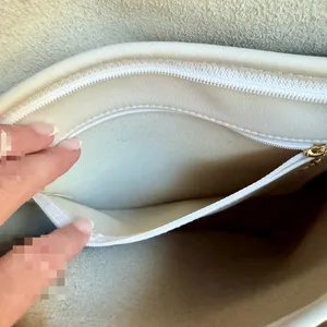 Vintage Unbranded Cream/White Leather Flap Crossbody Bag-Excellent Interior thumbnail 15