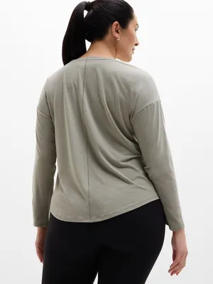 New Athleta L Move With Ease Top Willow Green Large Regular thumbnail 5