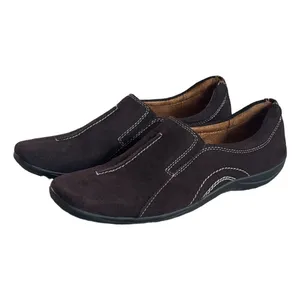 Naturalizer Womens Dark Brown Suede Slip On Loafers Contrast Stitching Size 8.5 thumbnail 4