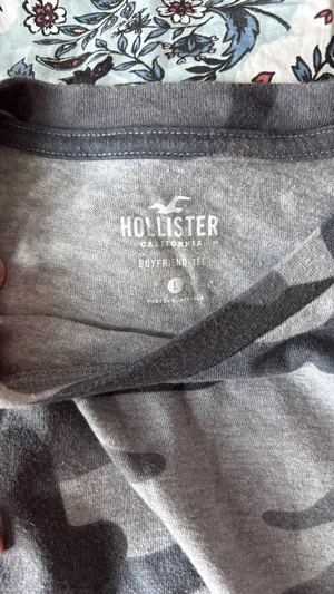 Hollister Boyfriend Tee Cropped Black Camo thumbnail 3