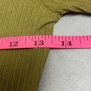 Revolve n:Philanthropy Ribbed Bodysuit Olive Green Square‎ Neck Thong NWT Small thumbnail 9