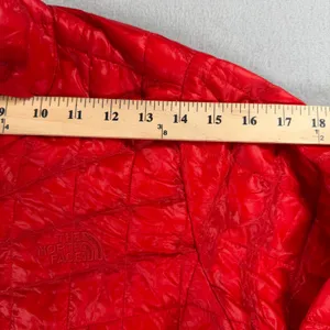 The North Face Thermoball Puffer Jacket Womens Medium Red Full Zip Quilted thumbnail 6