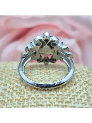 Vintage 70's AVON Midnight Splendor Hematite Ring Witchy Whimsigoth Size 7.5 thumbnail 4