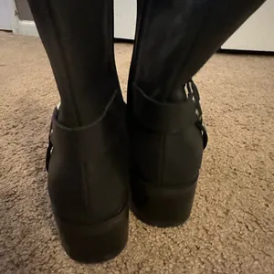 Sole Society Black Leather Moto Boots 7.5 thumbnail 4