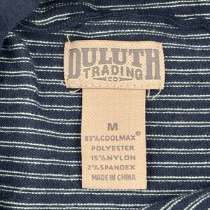 Duluth Trading S'no Sweat Hooded Sweater Navy Blue White Stripes Hoodie Size M thumbnail 7
