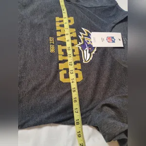 Nike Ravens Baltimore Women's Heather Gay Fashion Tri-Blend T-Shirt Size:S thumbnail 2