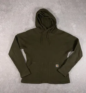 carhartt Women's Relaxed Fit Heavyweight Long-Sleeve Hooded‎ Thermal Shirt S thumbnail 1