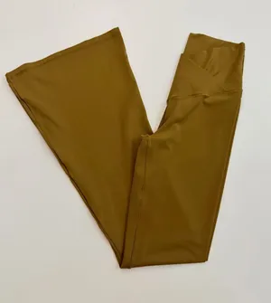 Aerie Offline Pants Leggings Flare Crossover Real Me High Rise Short Yellow thumbnail 1