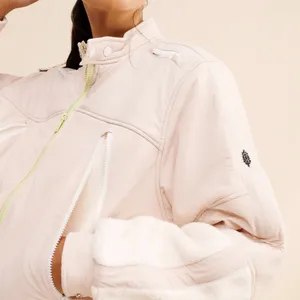 Free People NWT On Your Mark Moto Fleece Jacket thumbnail 4