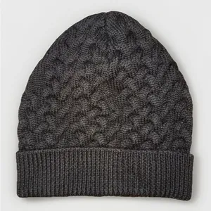 DOLCE & GABBANA 100% Wool Beanie‎ Knit Crochet Black One Size thumbnail 2