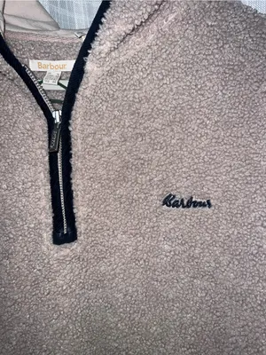 Barbour Explorer Castanesa Fleece cream oatmeal Hooded Quarter Zip Women’s thumbnail 6