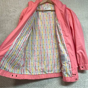 Vintage London Fog Pink All Weather 80s Zip-up Jacket Barbiecore‎ Glam thumbnail 3