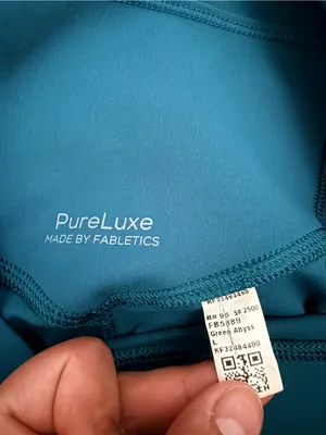 Fabletics Green Abyss Pureluxe Buttery Soft No Seam 7/8 Leggings Size L thumbnail 3