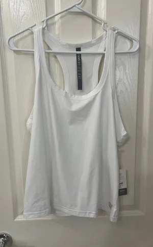 Vuori White Lux  Racerback Tank Top thumbnail 1