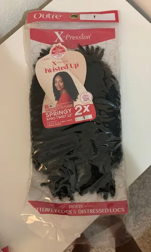 Outre X-Pression Twisted Up Springy Afro Twist 2X – Black thumbnail 1