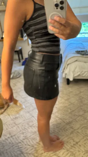 Hollister Leather Skirt thumbnail 4