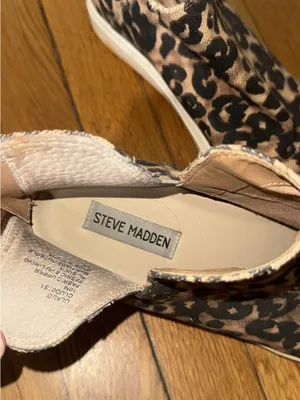 Steve Madden Leopard-Print Slip-On Sneakers in Black and Brown thumbnail 2