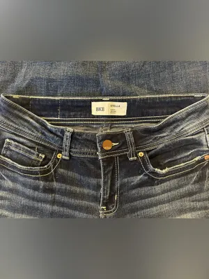 BKE Stella Slim Fit Low Rise Bootcut Jeans Size 27 Y2K Denim EUC thumbnail 4