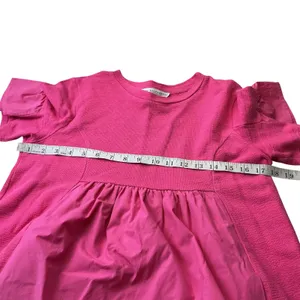 English Factory Pink Mixed Media Ruffle Sleeve Babydoll Mini Dress SY218D XS thumbnail 8
