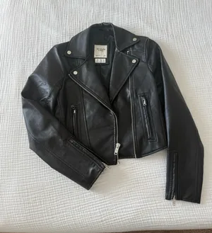 Abercrombie Vegan Leather Jacket Black thumbnail 1