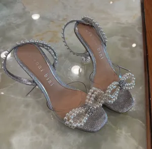 Gianni Bini Heels Silver Sparkly pearl thumbnail 1