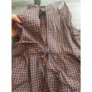 wild fable Rust Plaid Smocked Halter Peplum Tank thumbnail 5