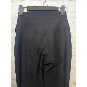 Yogalicious Felix Rib Sophia Flare Black Crossover High Waist Ribbed Leggings‎ S thumbnail 5