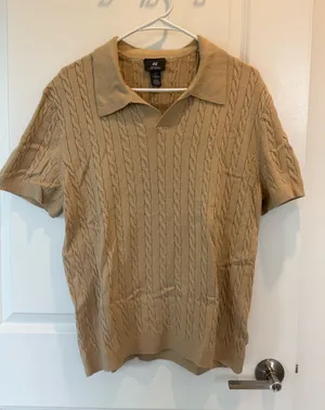 men’s collared shirt Tan Size M thumbnail 1