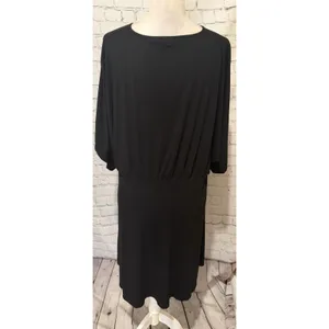 ASOS Design Womens Black Flutter Sleeve Dress Cotton Button Front Size 16 thumbnail 5