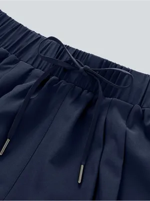 Halara 10HBB.- High Waisted Elastic Waistband Drawstring Pleated Yoga Shorts 3". thumbnail 6