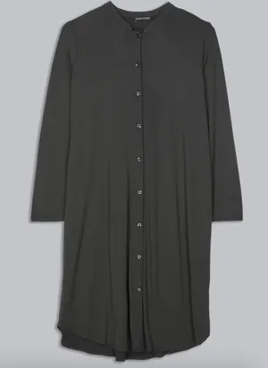 Eileen Fisher Mandarin Collar Button-Front Oversized Midi Dress thumbnail 2