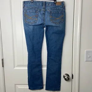 EUC Vintage Aeropostale women’s medium/light wash denim bayla skinny‎ jeans 9/10 thumbnail 5