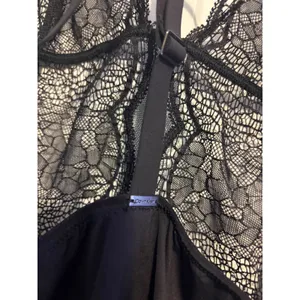 Calvin Klein Black Lace Mesh Strappy Teddy Bodysuit L XL thumbnail 5