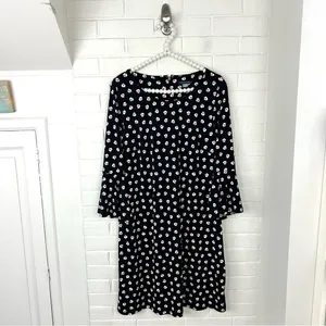 Tommy Hilfiger Floral Print Stretch Mini Bell Sleeve Dress Size 12 thumbnail 2