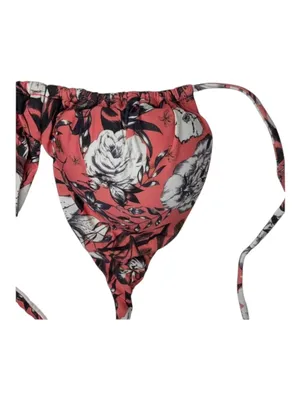 new Vix ✦ Print String Triangle Bikini Halter Top ✦ Pink Floral ✦ Large ✦ D Cup thumbnail 8