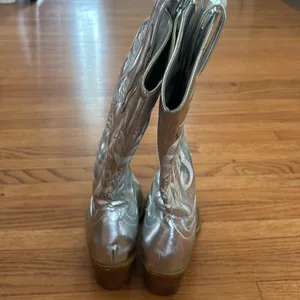 Silver Cowboy Boots Size 6 thumbnail 7